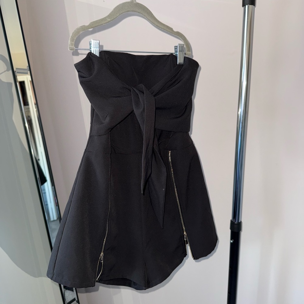 Stylish Black Strapless Romper